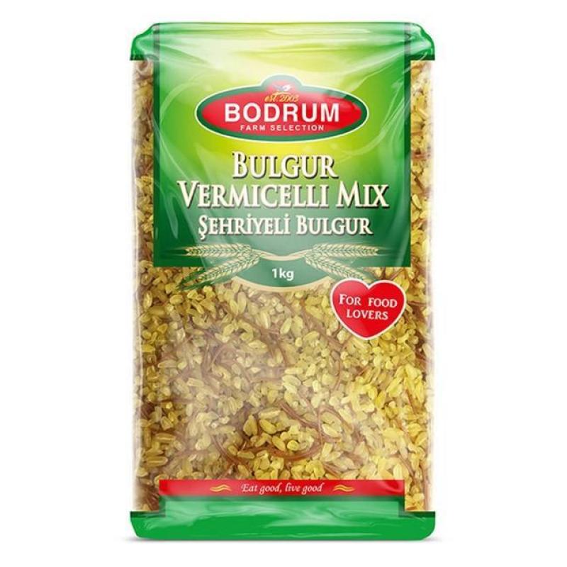 Bodrum Coarse Bulgur With Vermicelli Mix 1Kg  برغل مع الشعرية