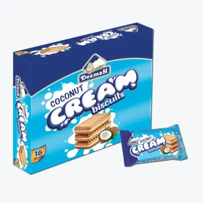 Deemah Cream Biscuit coconut 27g x16 ديمه بسكويت كريمة جوز الهند