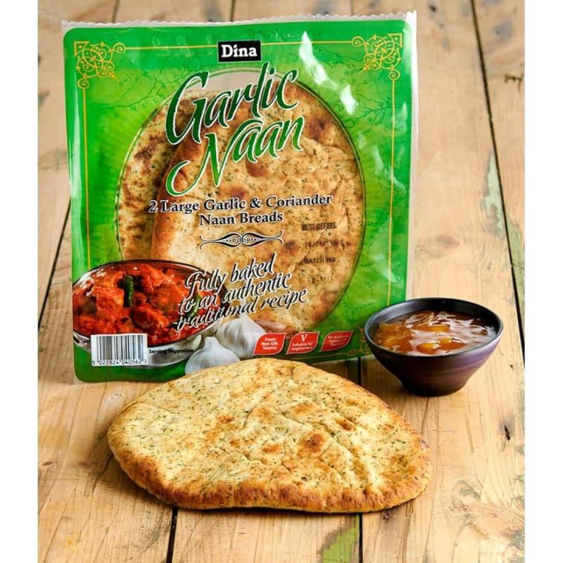 Dina Garlic & Coriander Naan 2pk