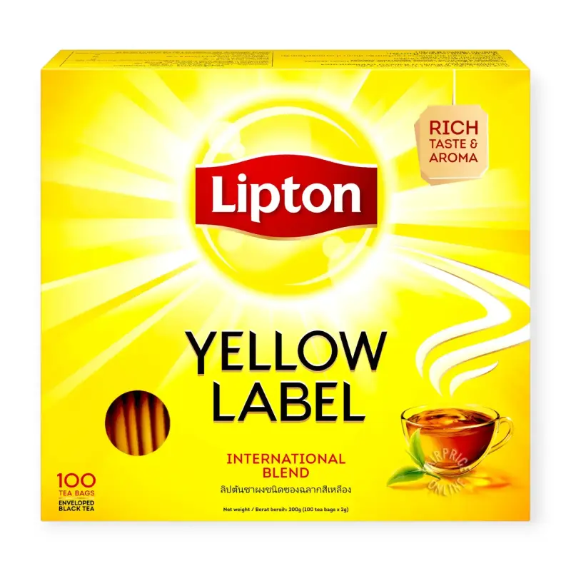 Lipton Yellow Label 100 Tea Bags ليبتون شاي اسود اكياس