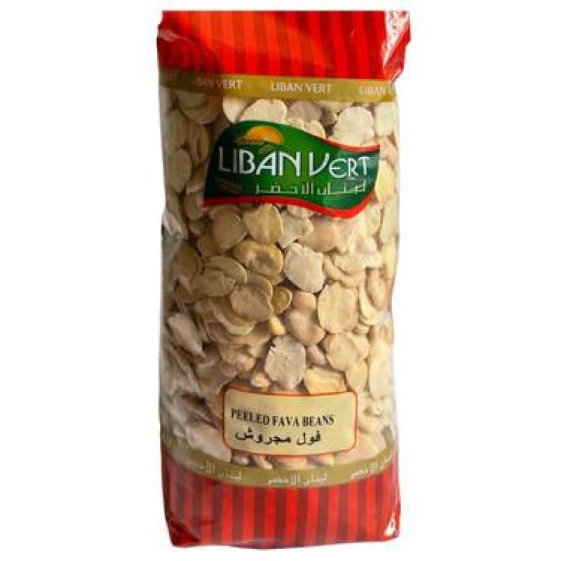 LIBAN VERT PEELED FAVA BEANS 1KG - لبنان الأخضر فول مجروش