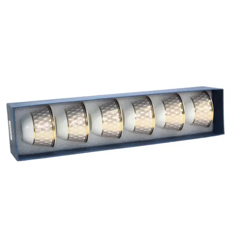 Gold Design 6pcs Coffee Cups