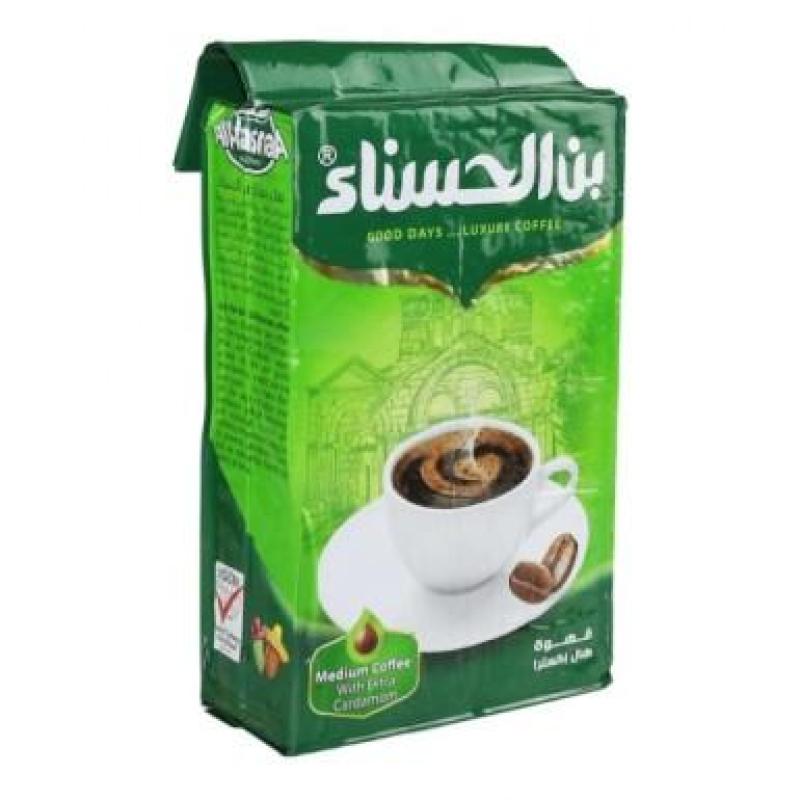 Alhasnaa coffee Extra Cardamom 500g - بن الحسناء قهوة بالهيل اكسترا