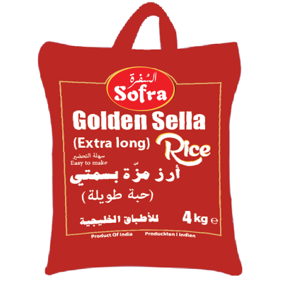 SOFRA GOLDEN BASMATI SELLA RICE 4KG - الصُفرة أرز باسمتي ذهبي