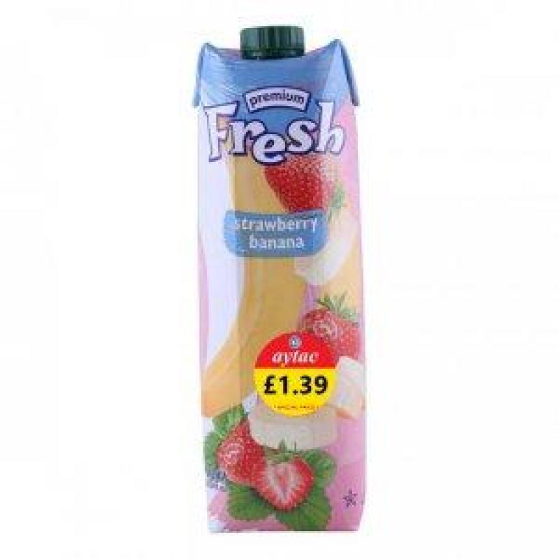 Fresh Strawberry-Banana Juice (1 lt)