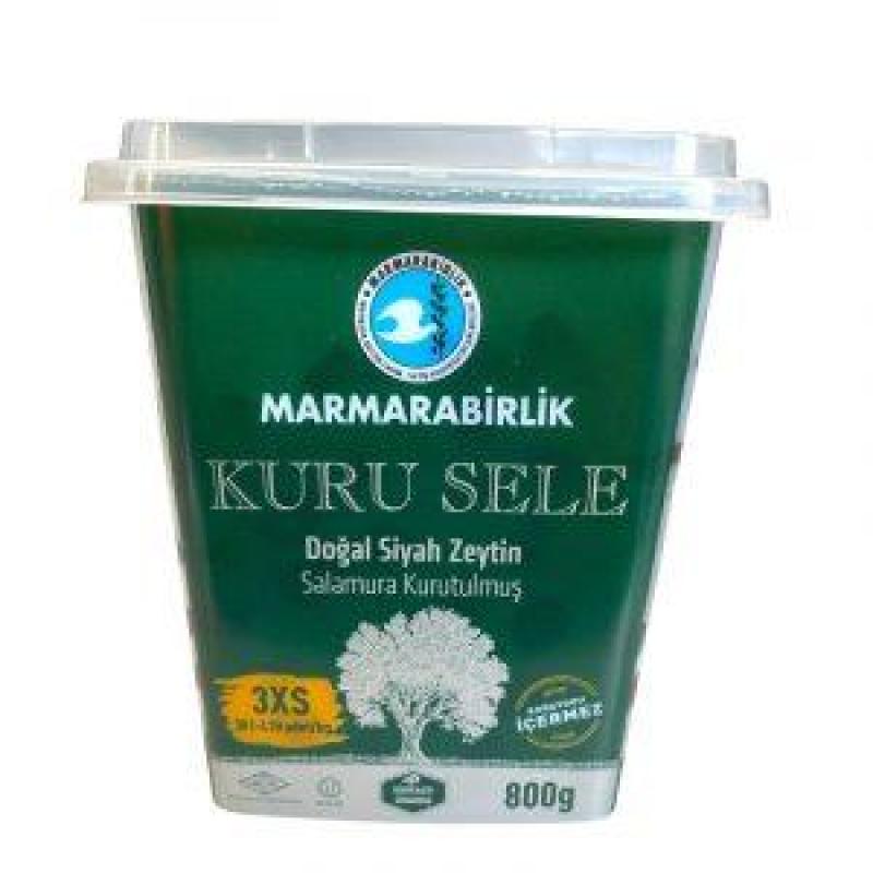 Marmara Birlik Kuru Sele Black Olives Green Pvc (800 gr)