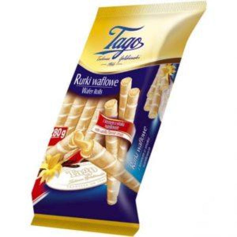 Tago Wafer Rolls Vanilla 150g