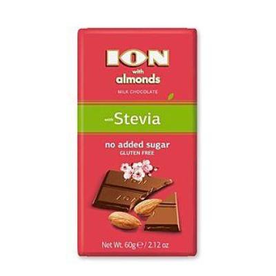 Ion Milk Chocolate With Almonds (With Stevia)
