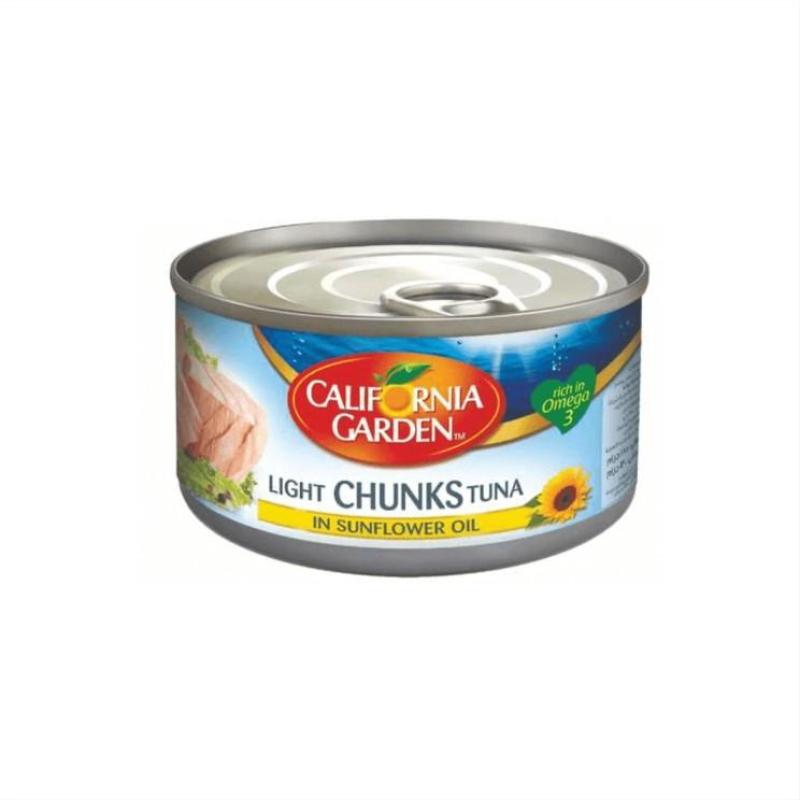 California Garden Tuna In Sunflower Oil 185g حدائق كليفورنيا لحم تونة ابيض في زيت دوار الشمس