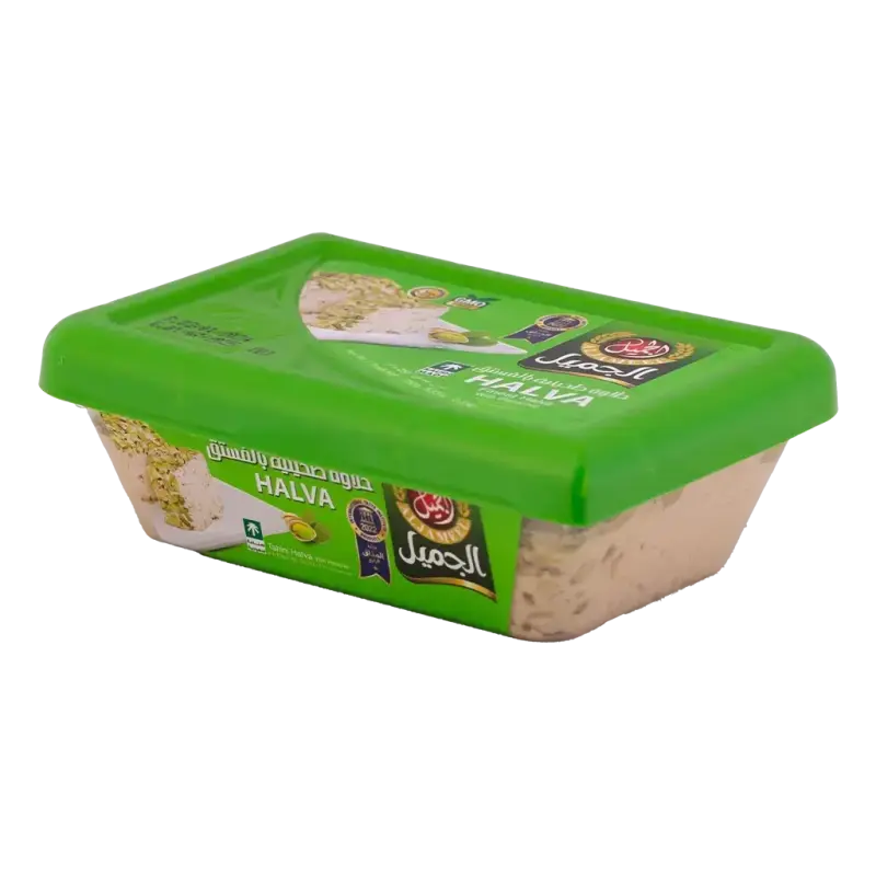 Al Jameel Pistachio Finest Halva 250g الجميل حلاوة طحينية بالفستق