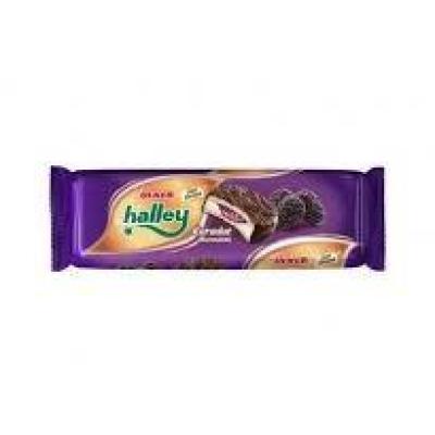 ULKER KARADUT HALLEY COATED SNADWICH BISCUTS WITH BLACK BULBERRY MARMALADE 236G - اولكر بسكويت ساندوتش بالبولبري السوداء