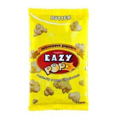 Eazypop Micro Popcorn Butter 85g  فشار مايكرويف سريع التحضير (بنكهة الزبدة)