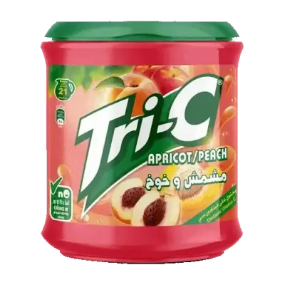 Tri-C Apricot & Peach Instant Drink 2.5Kg تراي سي عصير بودر المشمش والخوخ