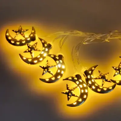 LED Moon Star String Lights for Ramadan 3M