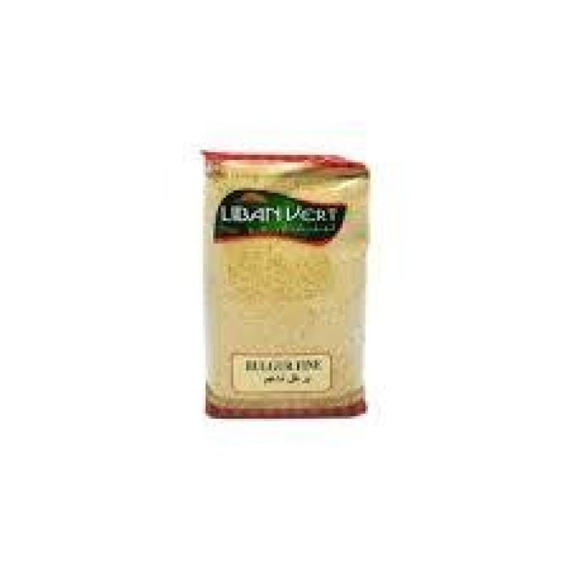 Liban Vert Brown Bulgur Fine 1kg - لبنان الأخضر برغل أسمر ناعم
