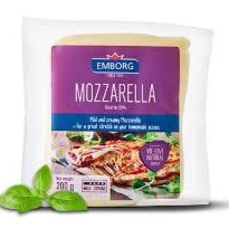 EMBORG MOZZARELLA 22% FAT MILD 200G - ايمبورغ جبنة موزريلا قليلة الدسم
