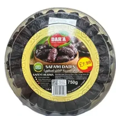 Dara Safawi Dates 750g درعا تمر المدينة الفاخر صفاوي