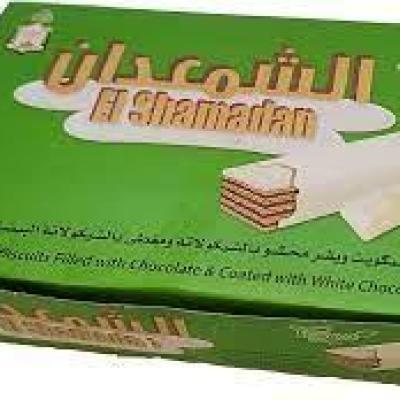 Elshamadan Green Biscuit Wafer Filled with Chocolate - 6 Pack
