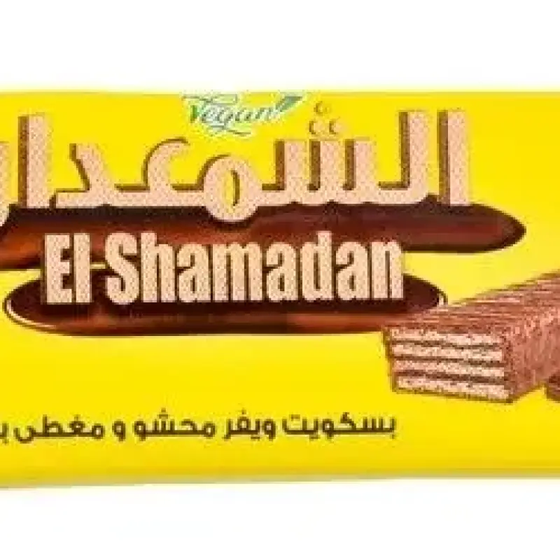 Elshamadan Biscuit Yellow Biscuit Wafer Filled with Chocolate - 6 Pack