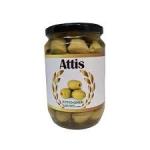 Attis Whole Green Olive 700G - اتيس زيتون اخضر كبير