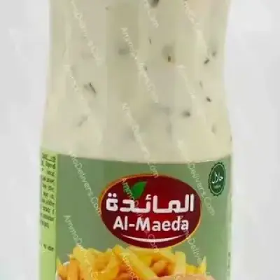 Al-maeda White Sauce With Cucumbers 500ml - المائدة صلصة كريم مع الخيار
