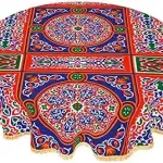 Ramadan Table Cover مفرش سفرة خيامية - 1.4م *2م - قماش - متعدد الألوان