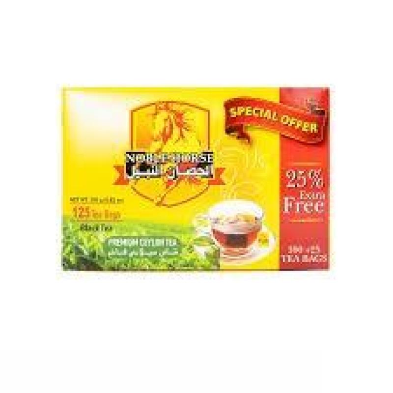 NOBLE HORSE CEYLON TEA 125 BAGS 250G - الحصان النبيل شاي سيلاني اسود فاخر