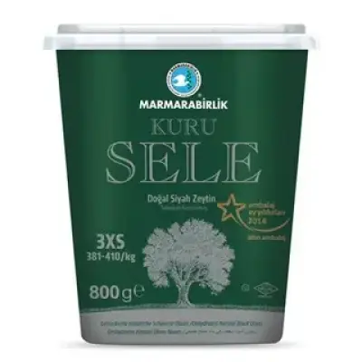 Marmarabirlik Kuru Sele (3XS) Black Olives 800g