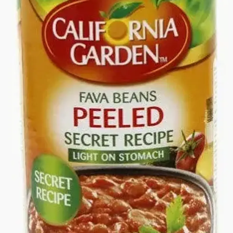 California Garden Peeled Fava Beans Secret Recipe 400g حدائق كليفورنيا فول مدمس مقشور بالخلطة السرية