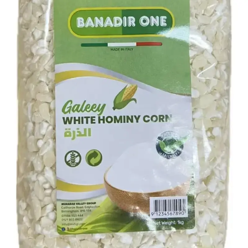 Banadir One White Hominy Corn 1kg