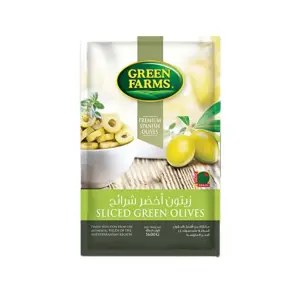 Green Farms Sliced Green Olives Pouch 1600g