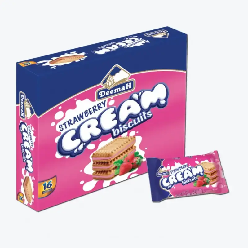 Deemah Strawberry Cream Biscuit 27g x 16